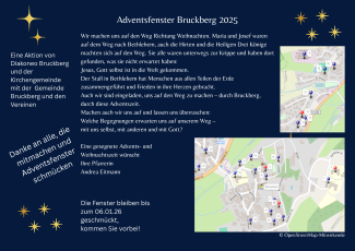 Adventsfenster Bruckberg 2025 Karte